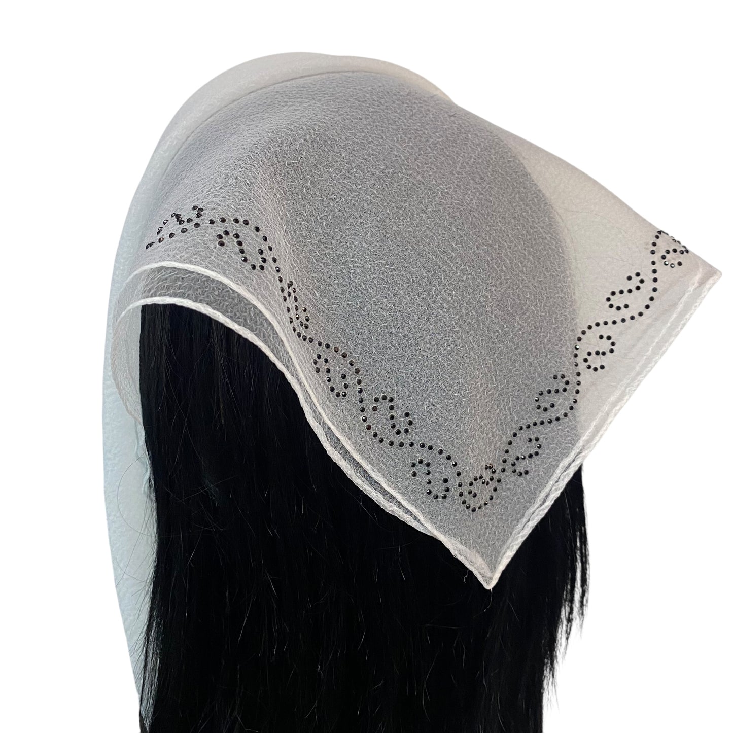 Square Solid | Rhinestone | Spiral | White/Black