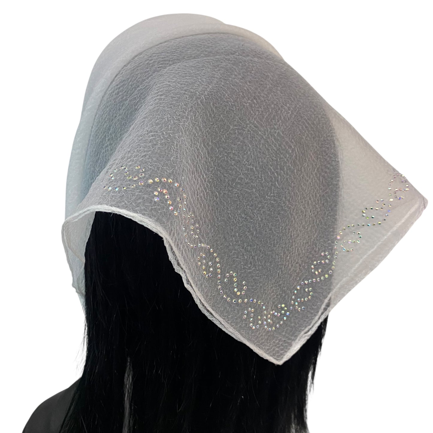 Square Solid | Rhinestone | Spiral | White/Silver