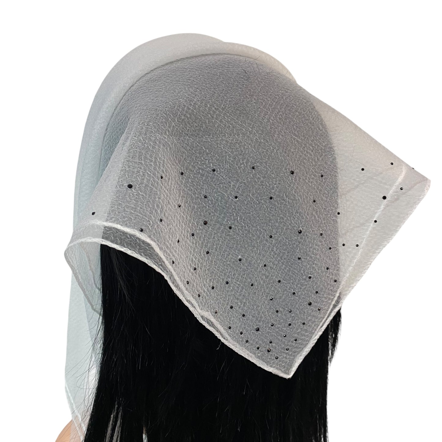 Square Solid | Dense Rhinestone Corner |White/Black