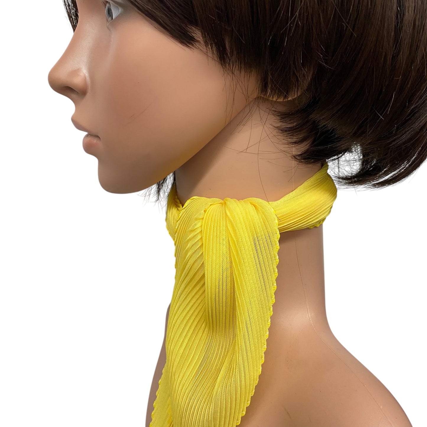 Polyester Pleated | Bright Yellow