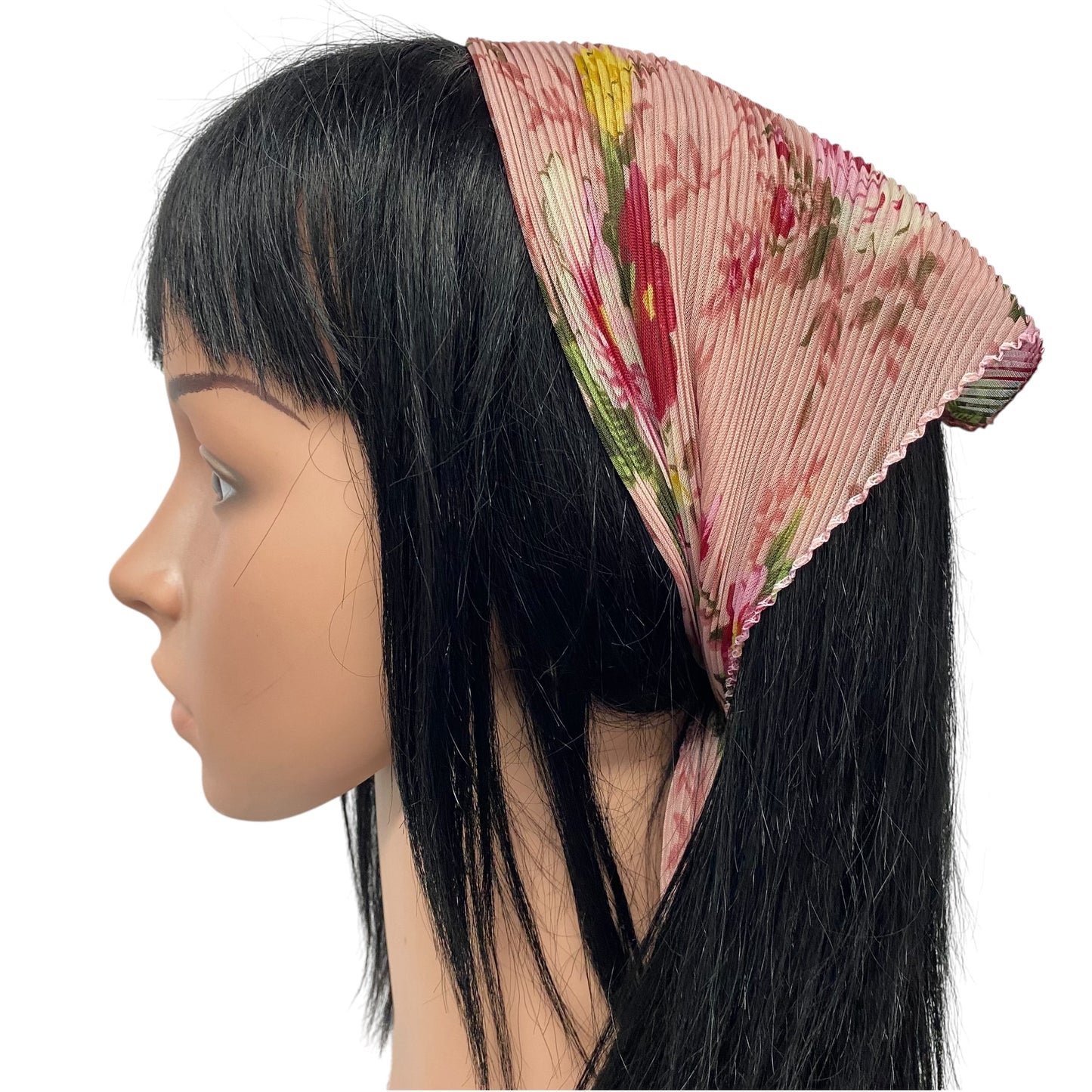 Pleated Polyester | Peach Bouquet