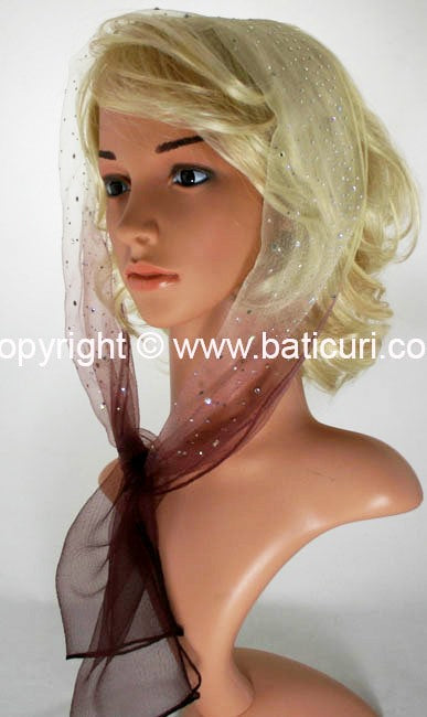 OB Nylon (N) Cloud Rhinestones- Cream/maroon