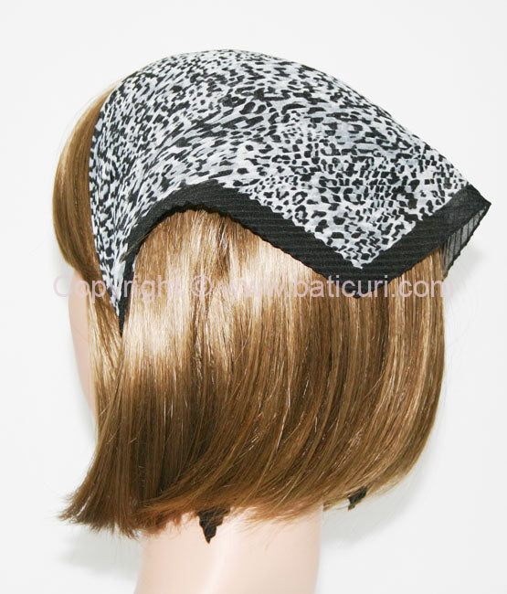 117-97 Pleated Italian | Leopard | Grey with Black Trim