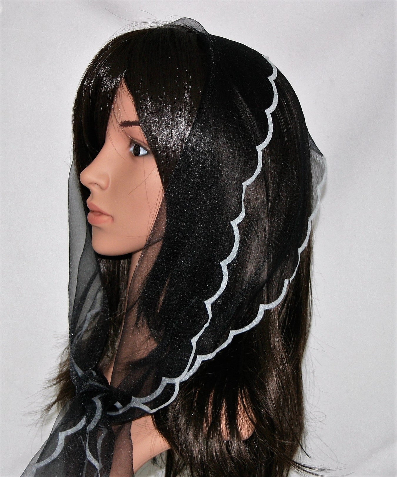 Long Wide Zig Zag Scarves with Design