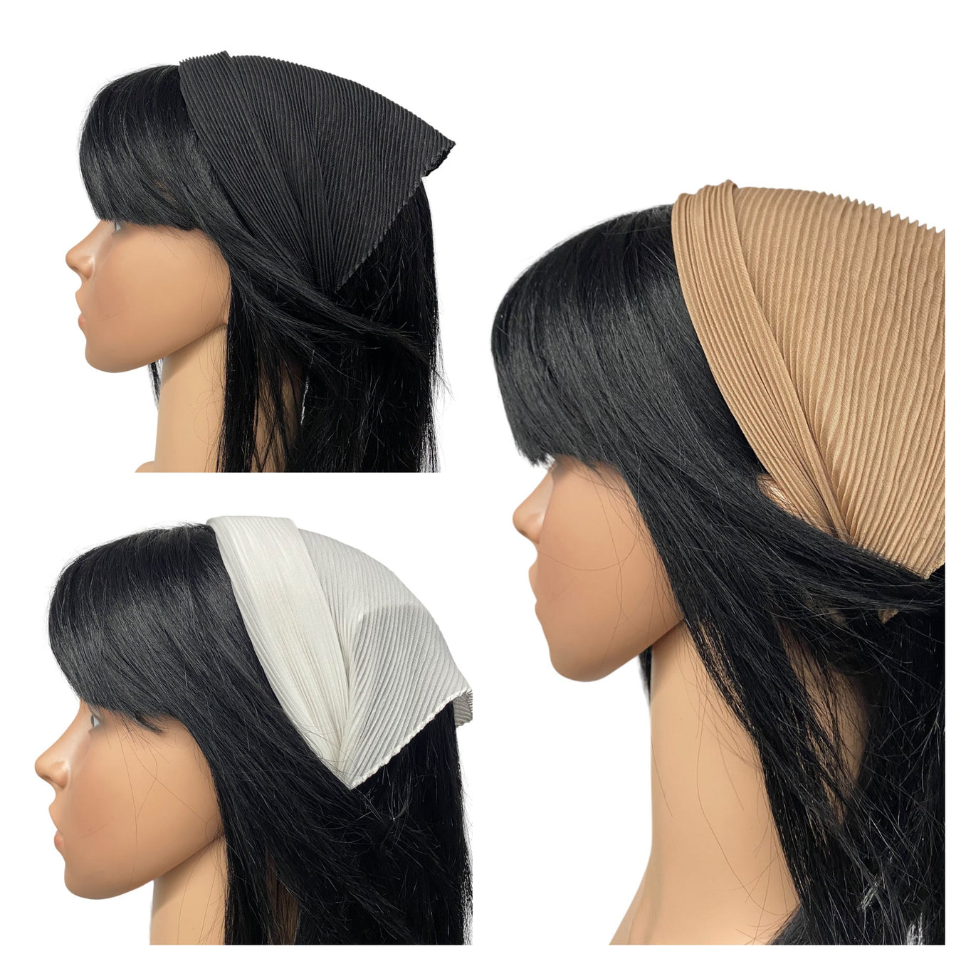 New Solid Colors Pleated Scarves