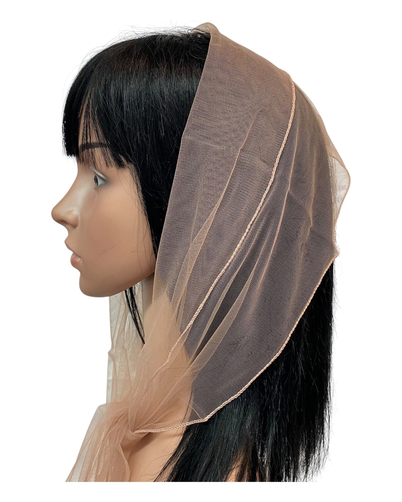 Long Solid Soft Net Scarf