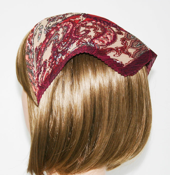 Pleated Italian | Paisley Print | Maroon