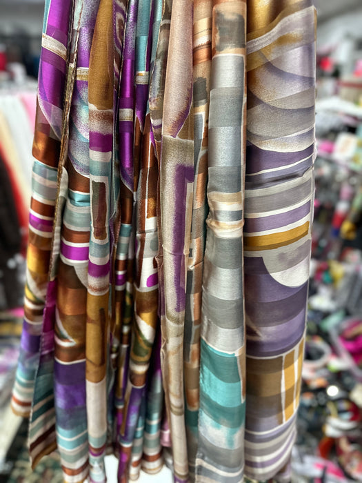 NEW! Silk Scarf | Geometric Squares