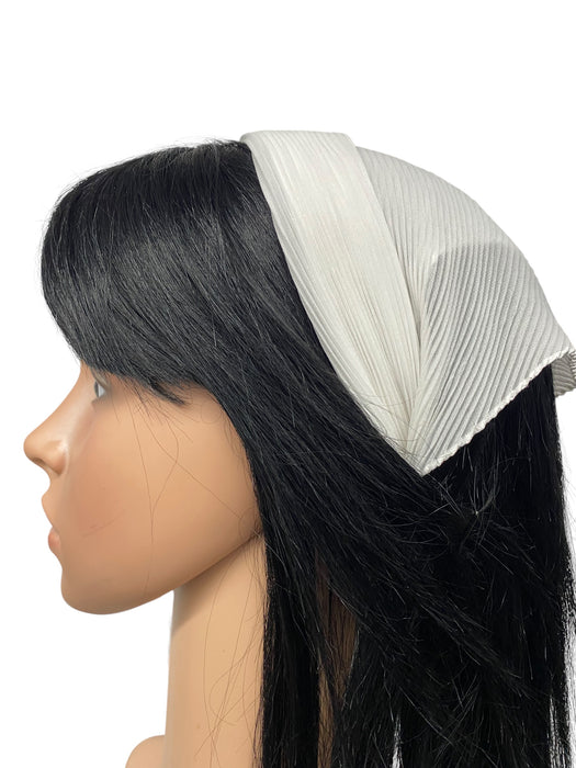 New! Italian Pleated Scarves | White