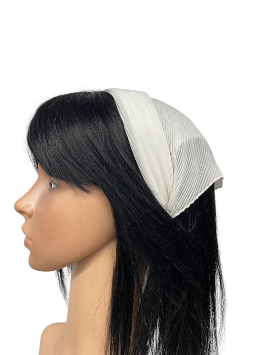New! Italian Pleated Scarves | White