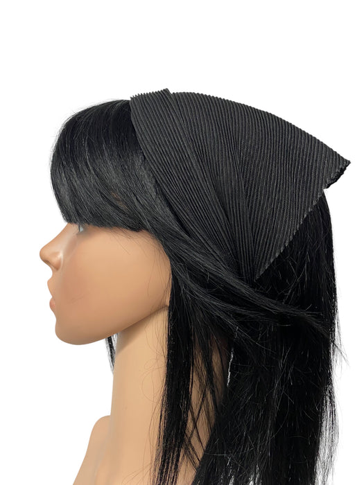 New! Italian Pleated Scarves | Black