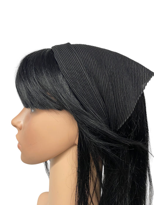 New! Italian Pleated Scarves | Black