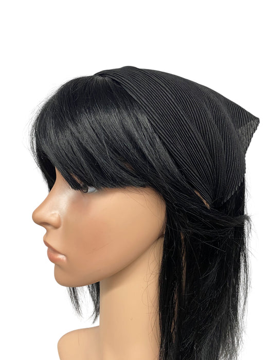 New! Italian Pleated Scarves | Black
