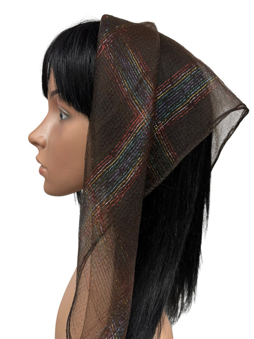 Square | Nylon | Rainbow Lurex | Brown