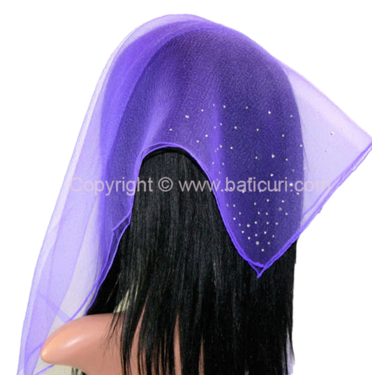 Square Solid | Dense Rhinestone Corner | Purple