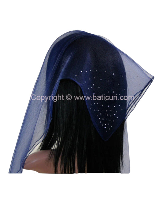 Square Solid | Dense Rhinestone Corner |Midnight navy/silver