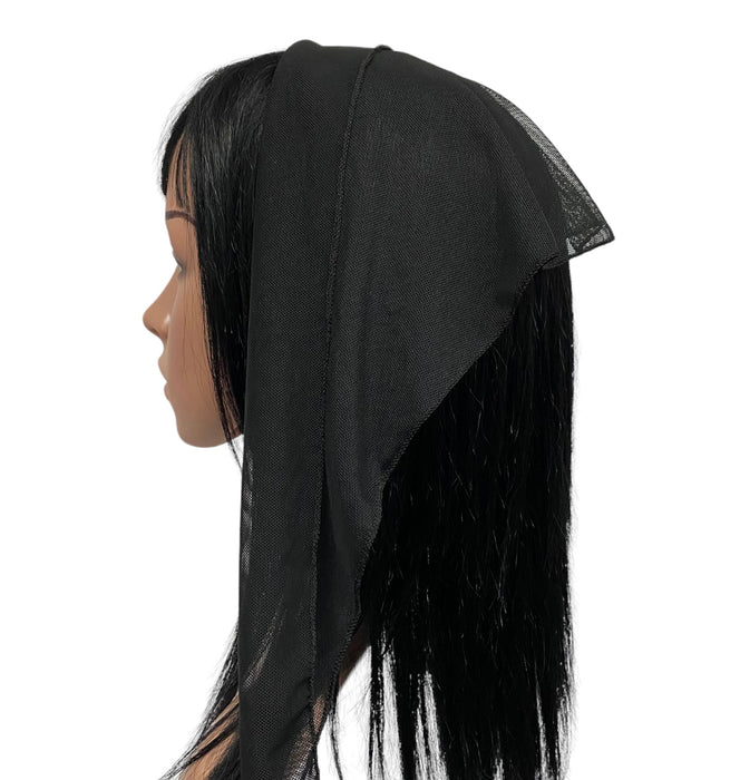 NEW! | Soft Net Scarf | Long Triangle | Black