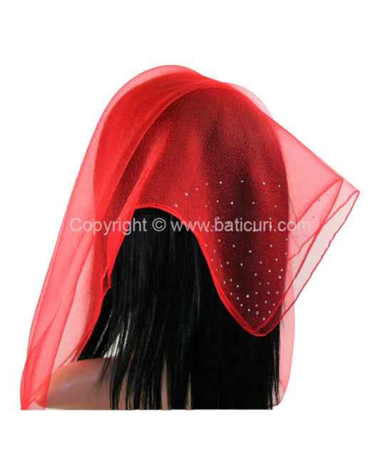 Square Solid | Dense Rhinestone Corner | Red