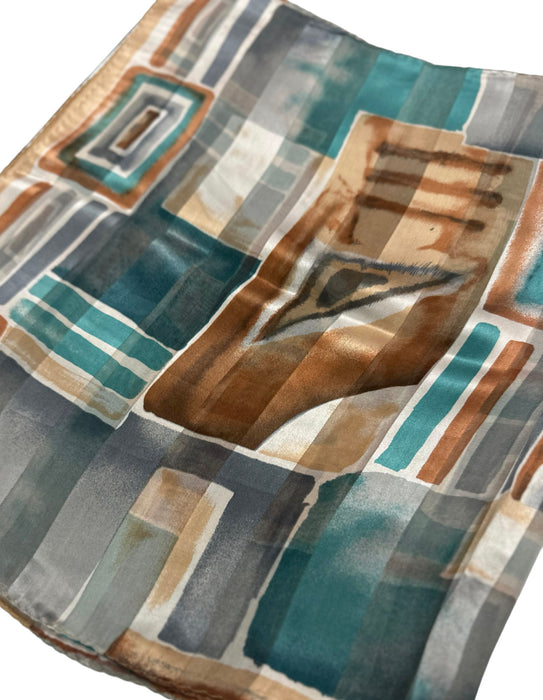 NEW! Silk Scarf | Geometric Squares