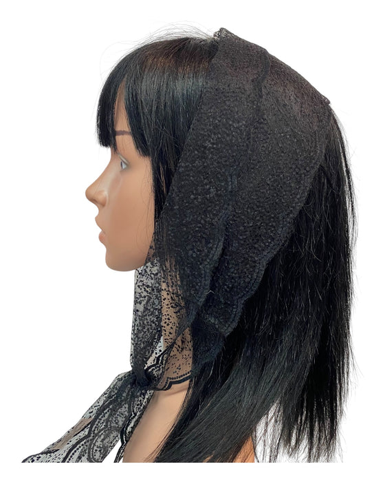 23 | Long X-Small | Zig-Zag Snowflake |Black/Black