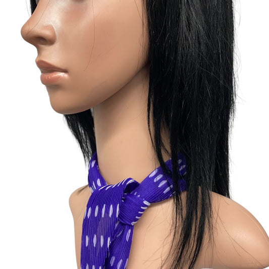 Polyester Pleated | Polka Dots | Purple
