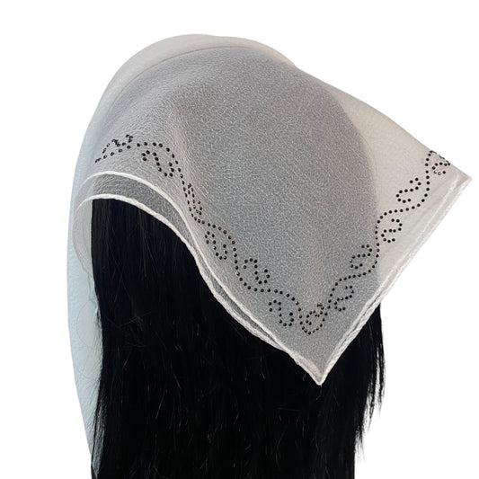 Square Solid | Rhinestone | Spiral | White/Black