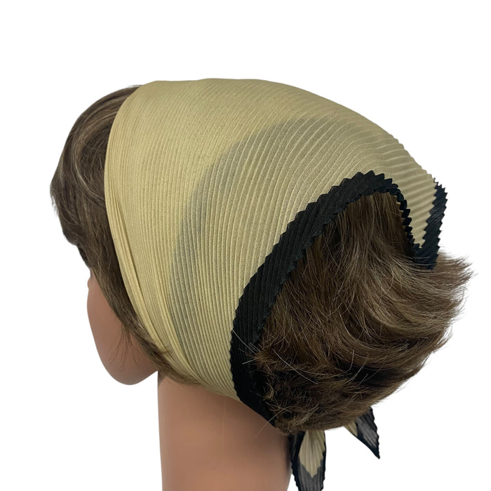 101-07 | Pleated Italian | Khaki | Black Border