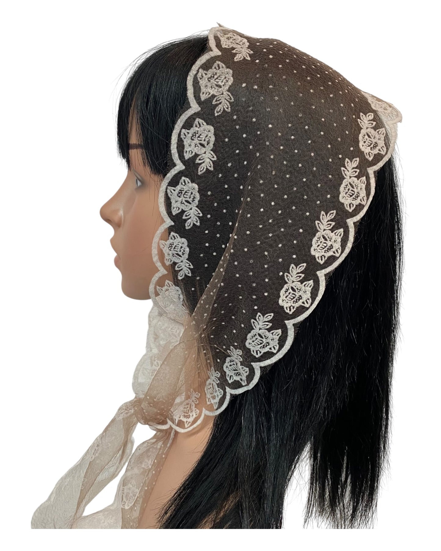 #28 | Small Rectangular |  Zig Zag Rose Edge | Beige