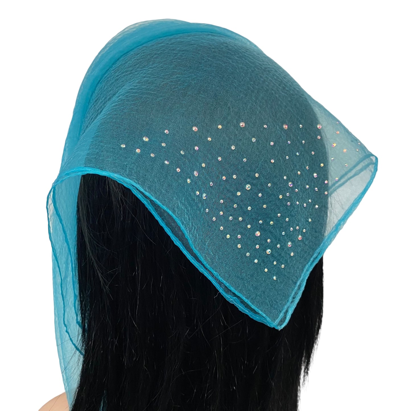 Square Solid | Dense Rhinestone Corner | Turquoise