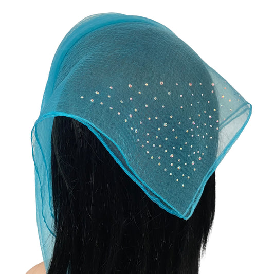 Square Solid | Dense Rhinestone Corner | Turquoise