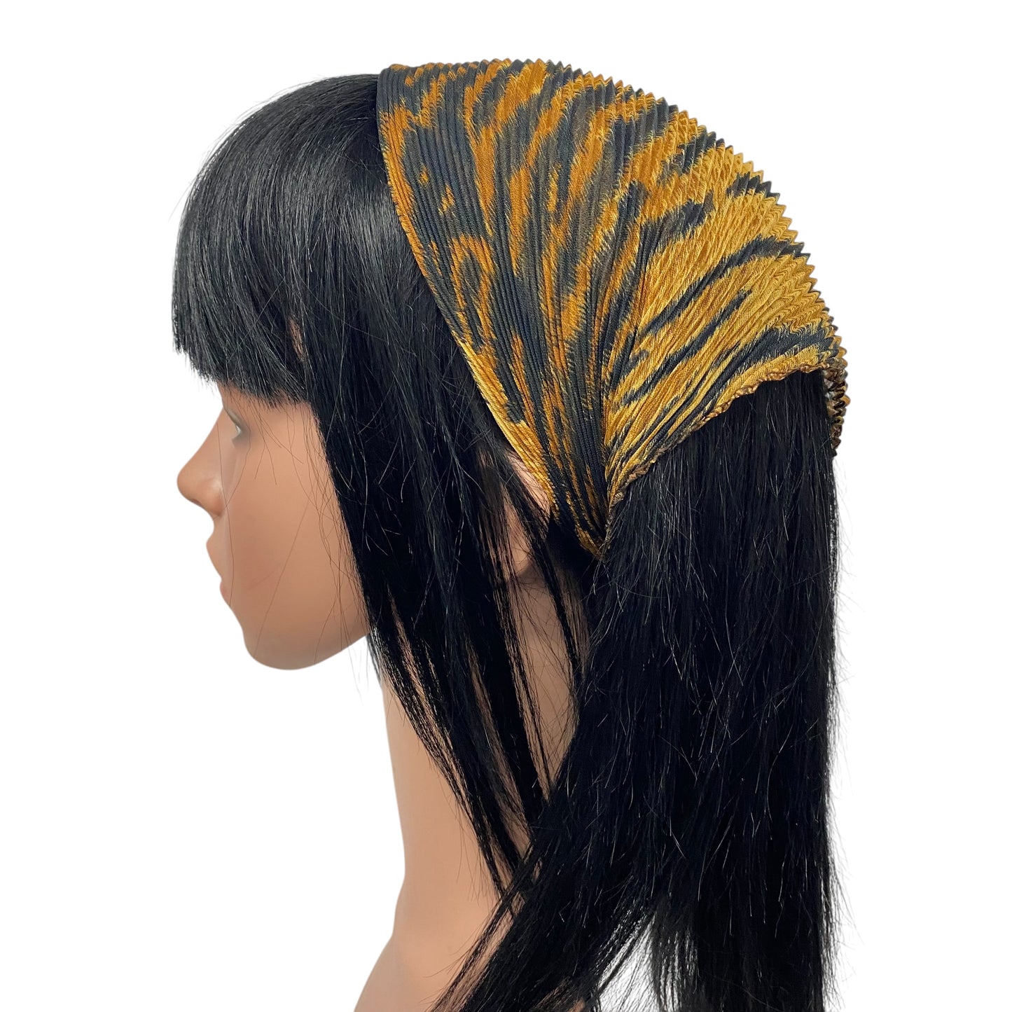 Pleated | Tiger Print | Beige & Black