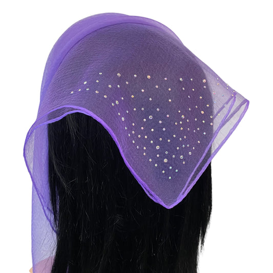 Square Solid | Dense Rhinestone Corner | Purple