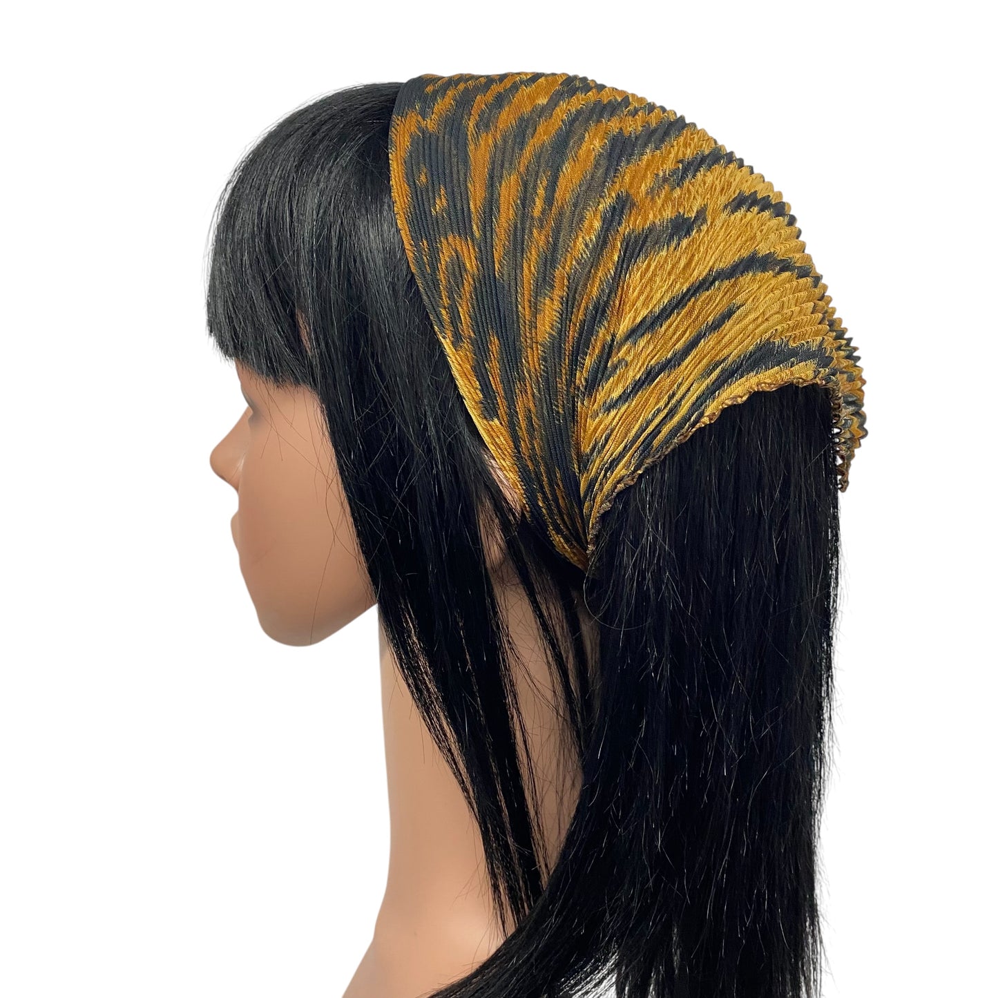 Pleated | Tiger Print | Beige & Black