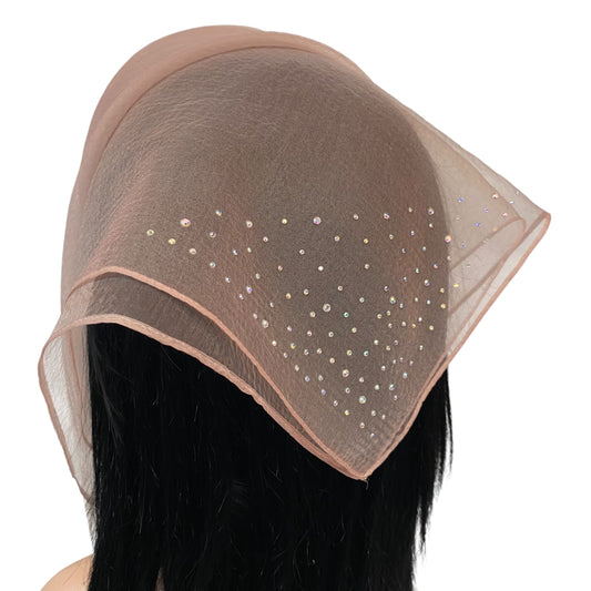 Square Solid | Dense Rhinestone Corner | Ash Pink