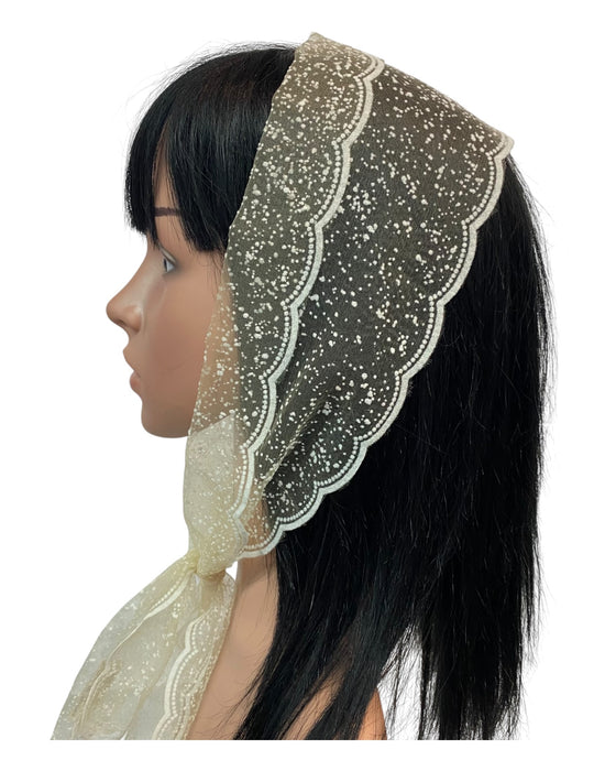 23 | Long X-Small | Zig-Zag Snowflake |Ivory/White