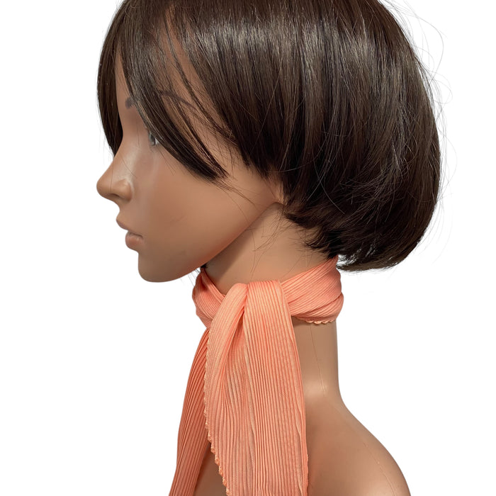 Polyester Pleated | Peach