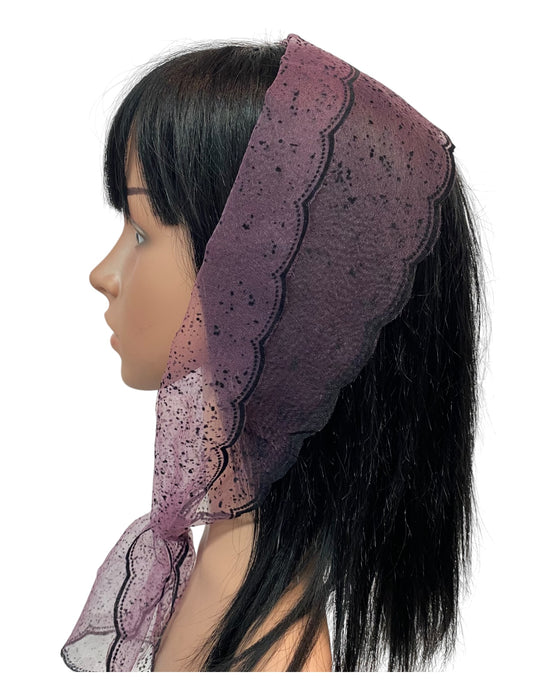 23 | Long X-Small | Zig-Zag Snowflake |Dusty Pink/Black
