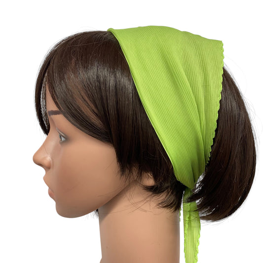 Polyester Pleated | Yellow Green
