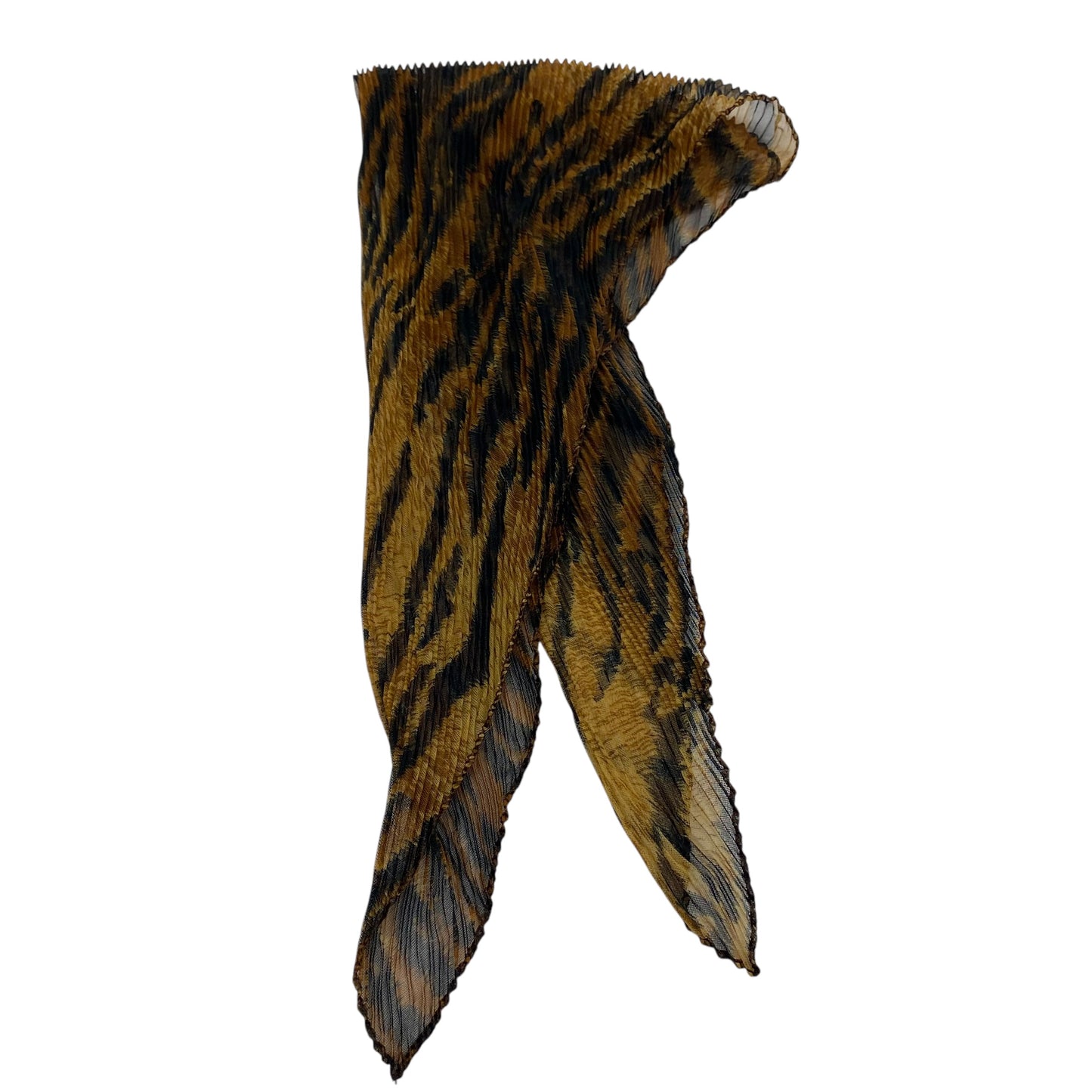 Pleated | Tiger Print | Beige & Black