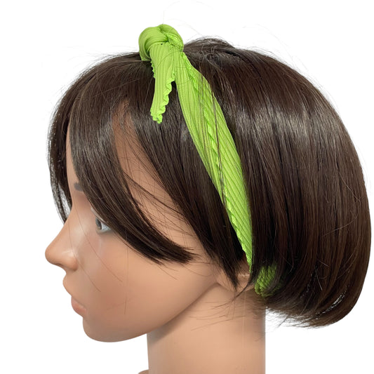 Polyester Pleated | Yellow Green