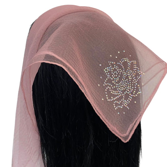 Square Solid | Rhinestone | Blooming Rose | Blush Pink