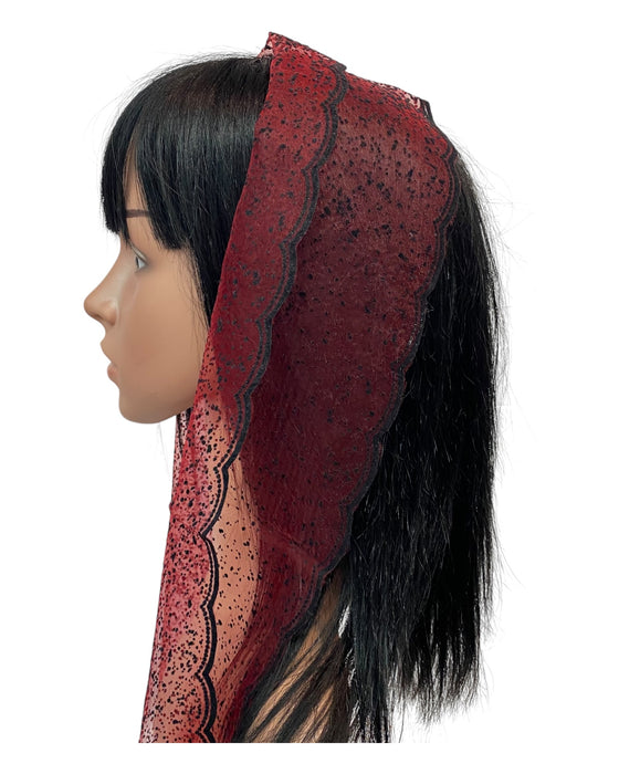 23 | Long X-Small | Zig-Zag Snowflake |Red/Black