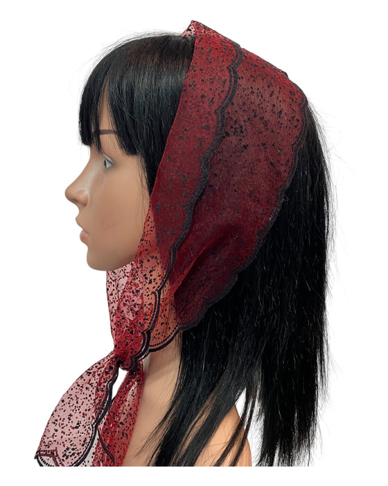 23 | Long X-Small | Zig-Zag Snowflake |Red/Black