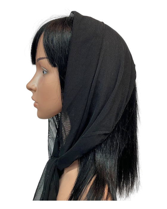 NEW! | Soft Net |  Long Scarf | Black