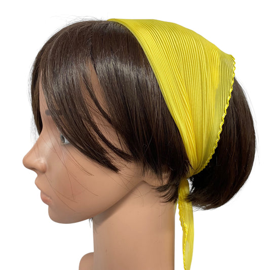 Polyester Pleated | Bright Yellow