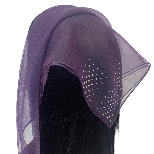 Square Rhinestone | 3-Box | Eggplant