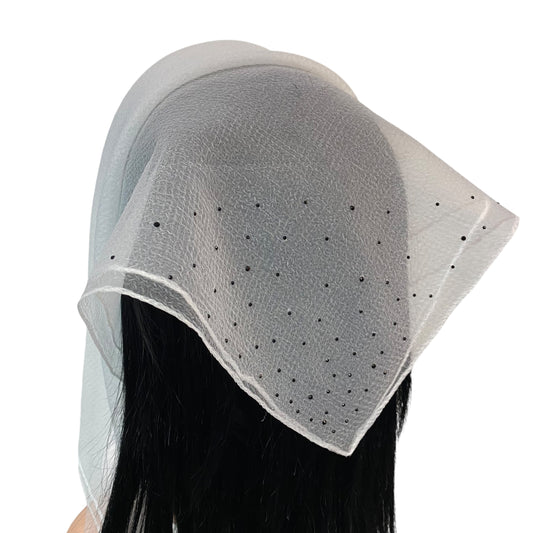 Square Solid | Dense Rhinestone Corner |White/Black
