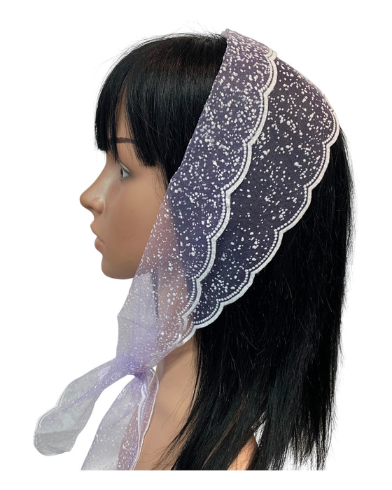 23 | Long X-Small | Zig-Zag Snowflake |Purple/White