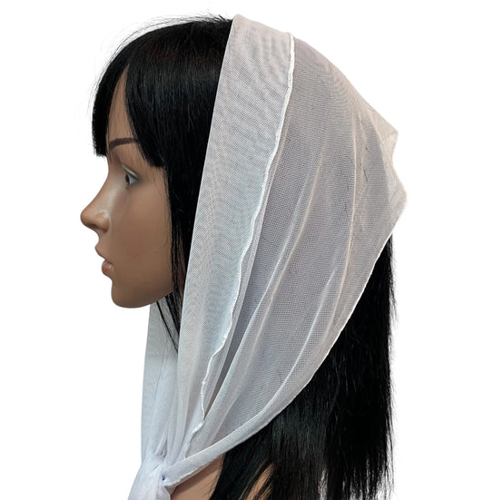 NEW! | Soft Net |  Long Scarf | White