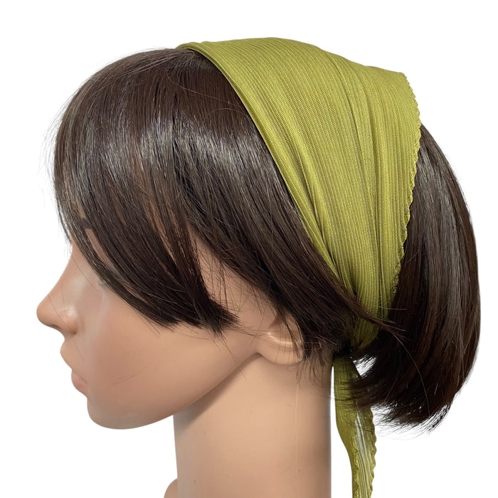 Polyester Pleated | Olive Green